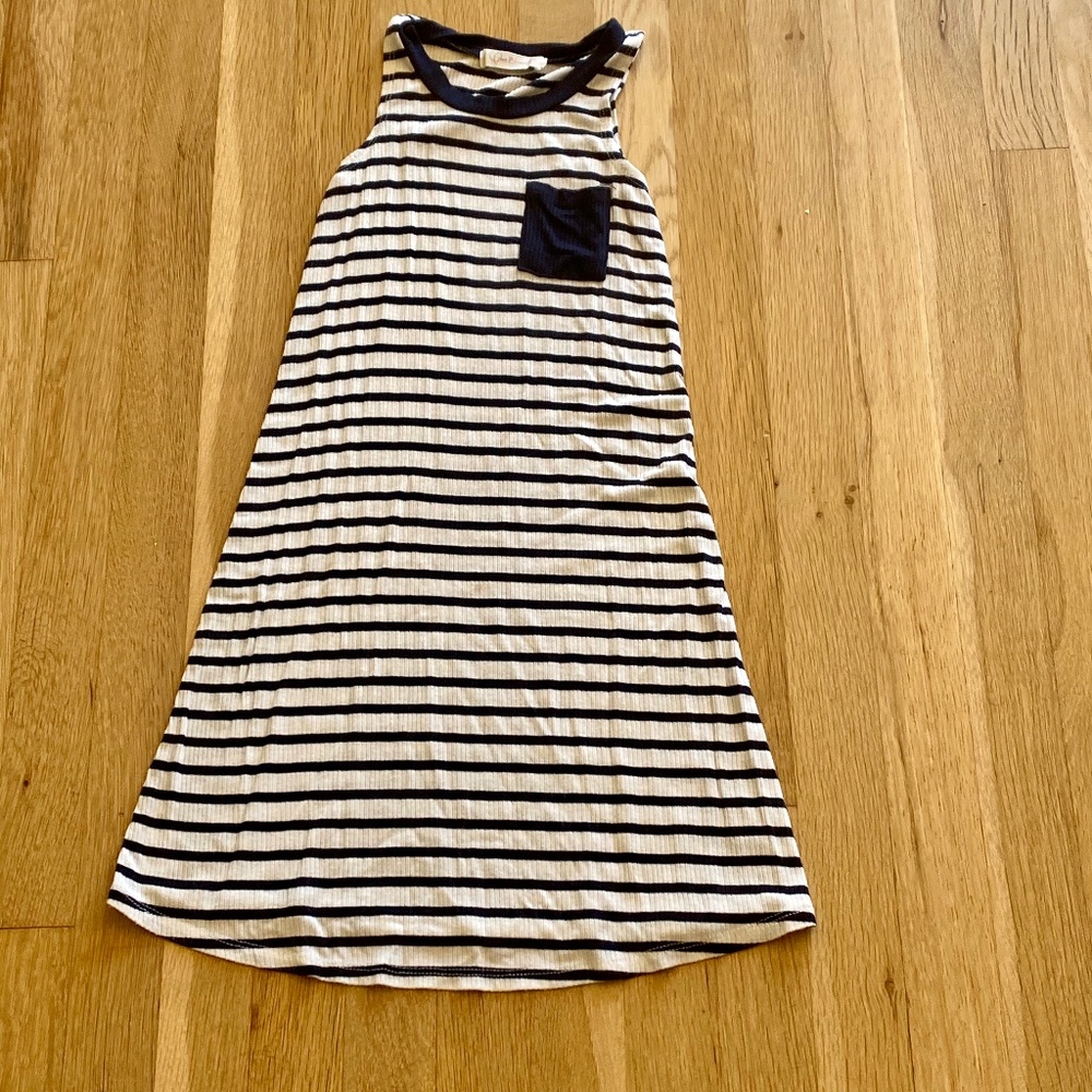 Navy and White Striped Sundress